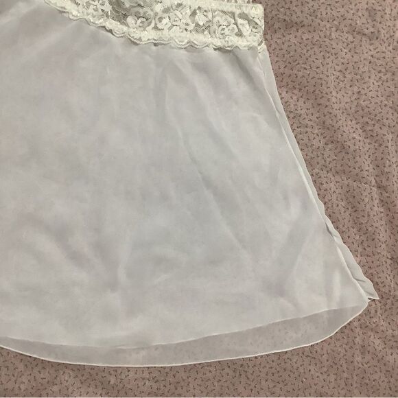 Frederick’s of Hollywood Coquette Cream Sheer Lace Slip Size Large - Picture 9 of 10